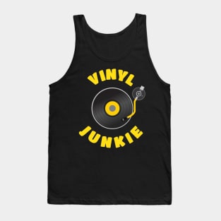 Vinyl Junkie Old School Record Player T-Shirt Tank Top